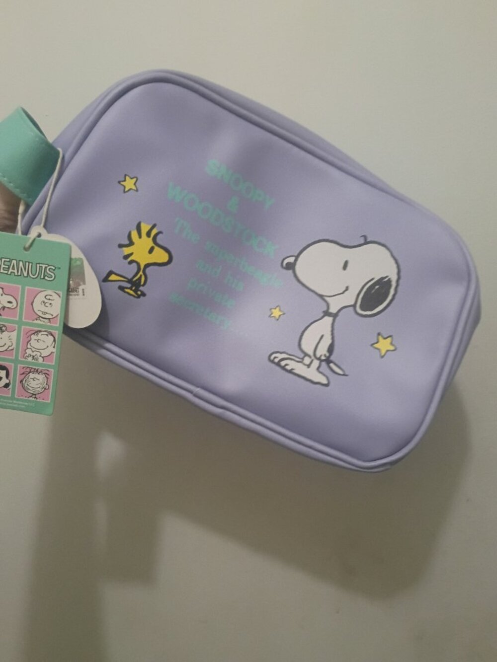 Miniso Peanuts snoopy carry along bag- nwt